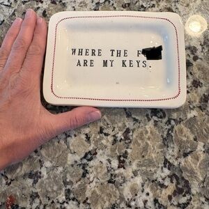 Ceramic Key Tray - "Where The F*** Are My Keys"